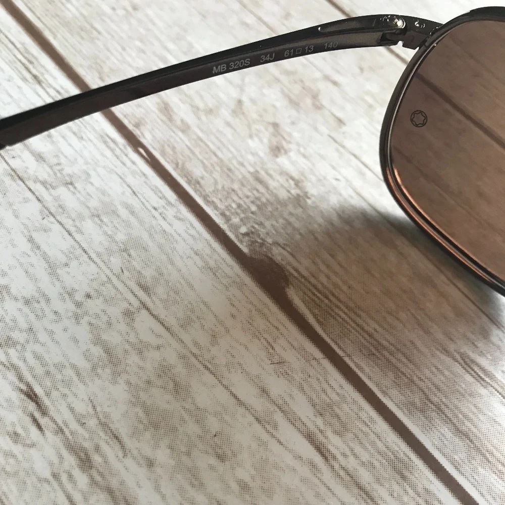 MONTBLANC Gunmetal Frame Mens Sunglasses with Case